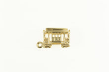 Load image into Gallery viewer, 14K 3D Trolley Street Cable Car Charm/Pendant Yellow Gold