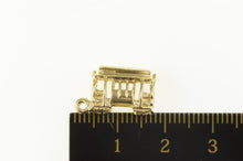Load image into Gallery viewer, 14K 3D Trolley Street Cable Car Charm/Pendant Yellow Gold