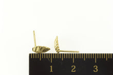 Load image into Gallery viewer, 14K 3D Sea Shell Scallop Ocean Beach Motif Stud Earrings Yellow Gold