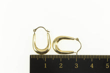 Load image into Gallery viewer, 10K Puffy Oval Classic Simple Hoop Earrings Yellow Gold