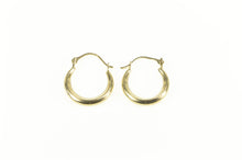 Load image into Gallery viewer, 10K Simple 15mm Classic Hollow Puffy Hoop Earrings Yellow Gold