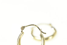 Load image into Gallery viewer, 10K Simple 15mm Classic Hollow Puffy Hoop Earrings Yellow Gold