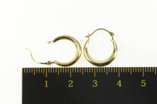 Load image into Gallery viewer, 10K Simple 15mm Classic Hollow Puffy Hoop Earrings Yellow Gold