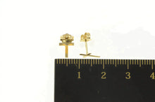 Load image into Gallery viewer, 14K Cross Christian Faith Symbol Stud Earrings Yellow Gold