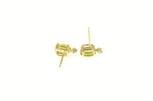 Load image into Gallery viewer, 10K Oval Peridot Diamond Accent Classic Stud Earrings Yellow Gold