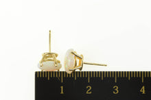 Load image into Gallery viewer, 14K Oval Natural Opal Classic Statement Stud Earrings Yellow Gold