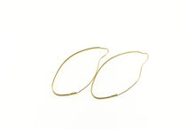 Load image into Gallery viewer, 10K Two Tone Textured Grooved Squared Hoop Earrings Yellow Gold