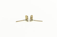 Load image into Gallery viewer, 14K Diamond Cluster Wavy Accent Stud Earrings Yellow Gold