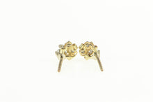 Load image into Gallery viewer, 14K Diamond Cluster Wavy Accent Stud Earrings Yellow Gold