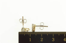 Load image into Gallery viewer, 14K Diamond Cluster Wavy Accent Stud Earrings Yellow Gold