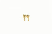Load image into Gallery viewer, 14K Diamond Solitaire Classic Simple Stud Earrings Yellow Gold