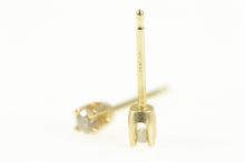 Load image into Gallery viewer, 14K Simple Classic Diamond Solitaire Stud Earrings Yellow Gold