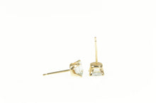 Load image into Gallery viewer, 14K Princess Solitaire Squared Earrings Stud Yellow Gold