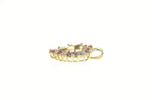 Load image into Gallery viewer, 10K Ruby Diamond Classic Heart Love Symbol Pendant Yellow Gold