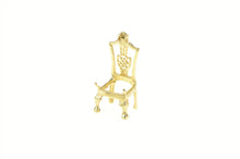 Load image into Gallery viewer, 14K 3D Ornate Dining Chair Seat Furniture Charm/Pendant Yellow Gold
