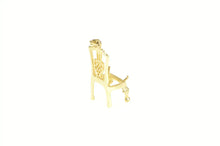 Load image into Gallery viewer, 14K 3D Ornate Dining Chair Seat Furniture Charm/Pendant Yellow Gold