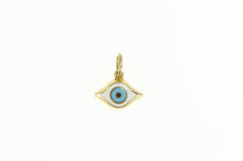 Load image into Gallery viewer, 14K Enamel Nazar Evil Eye Protection Symbol Charm/Pendant Yellow Gold