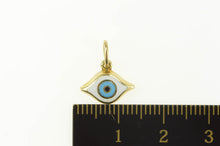 Load image into Gallery viewer, 14K Enamel Nazar Evil Eye Protection Symbol Charm/Pendant Yellow Gold