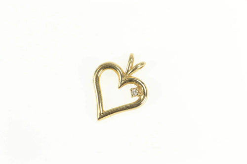 14K Classic Diamond Accent Love Symbol Pendant Yellow Gold