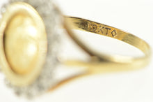 Load image into Gallery viewer, 10K Chinese Panda Tribute Coin Diamond Statement Ring Yellow Gold