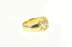 14K 0.22 Ctw Diamond Woven Braid Statement Band Ring Yellow Gold
