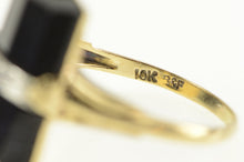 Load image into Gallery viewer, 10K Art Deco Unique Black Onyx Diamond Squared Ring Yellow Gold
