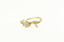 Load image into Gallery viewer, 14K Marquise Diamond Cluster Wedding Band Wrap Ring Yellow Gold