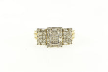 Load image into Gallery viewer, 14K 1.26 Ctw Princess Diamond Cluster Engagement Ring Yellow Gold