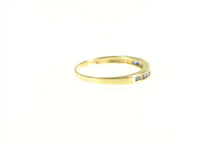 Load image into Gallery viewer, 14K Sapphire Diamond Classic Wedding Band Ring Yellow Gold