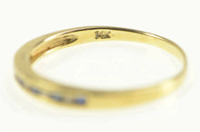 Load image into Gallery viewer, 14K Sapphire Diamond Classic Wedding Band Ring Yellow Gold