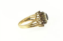 Load image into Gallery viewer, 14K Sapphire Seed Pearl Garnet Halo Cocktail Ring Yellow Gold