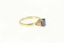 Load image into Gallery viewer, 14K 1.65 Ctw Oval Sapphire Diamond Engagement Ring Yellow Gold