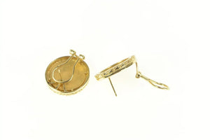 14K 2005 1/10th Oz Half Eagle $5 Gold Coin Earrings Yellow Gold