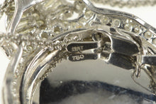 Load image into Gallery viewer, 14K Jade 1.25 Ctw Diamond Encrusted Chain Necklace 20&quot; White Gold