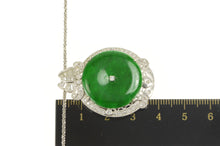 Load image into Gallery viewer, 14K Jade 1.25 Ctw Diamond Encrusted Chain Necklace 20&quot; White Gold