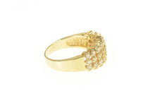 Load image into Gallery viewer, 14K 1.00 Ctw Tiered Diamond Row Statement Band Ring Yellow Gold
