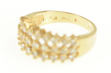 Load image into Gallery viewer, 14K 1.00 Ctw Tiered Diamond Row Statement Band Ring Yellow Gold