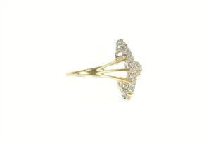 14K 1.00 Ctw Classic Diamond Cluster Statement Ring Yellow Gold