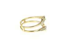 Load image into Gallery viewer, 14K 0.44 Ctw Diamond Wrap Guard Wedding Band Ring Yellow Gold