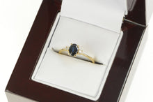 Load image into Gallery viewer, 14K 0.57 Ctw Oval Sapphire Diamond Engagement Ring Yellow Gold