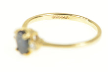 Load image into Gallery viewer, 14K 0.57 Ctw Oval Sapphire Diamond Engagement Ring Yellow Gold