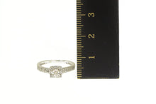 Load image into Gallery viewer, 10K Classic Round Diamond Halo Promise Ring White Gold