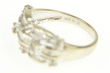 Load image into Gallery viewer, 14K 0.50 Ctw Diamond Scalloped Row Tiered Band Ring White Gold