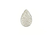 Load image into Gallery viewer, 14K 2.00 Ctw VVS Diamond Pave Tear Drop Pear Pendant White Gold