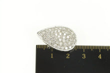 Load image into Gallery viewer, 14K 2.00 Ctw VVS Diamond Pave Tear Drop Pear Pendant White Gold