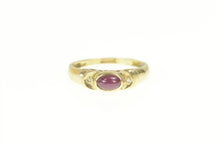 Load image into Gallery viewer, 14K Natural Ruby Cabochon Diamond Accent Ring Yellow Gold