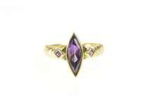 Load image into Gallery viewer, 14K Marquise &amp; Princess Amethyst Statement Ring Yellow Gold