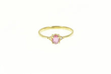 Load image into Gallery viewer, 14K Oval Ruby Diamond Accent Classic Statement Ring Yellow Gold