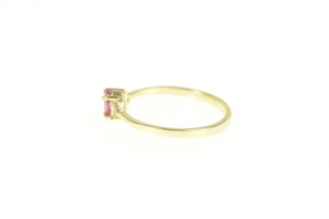 14K Oval Ruby Diamond Accent Classic Statement Ring Yellow Gold
