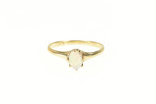 Load image into Gallery viewer, 14K Oval Natural Opal Classic Cabochon Statement Ring Yellow Gold